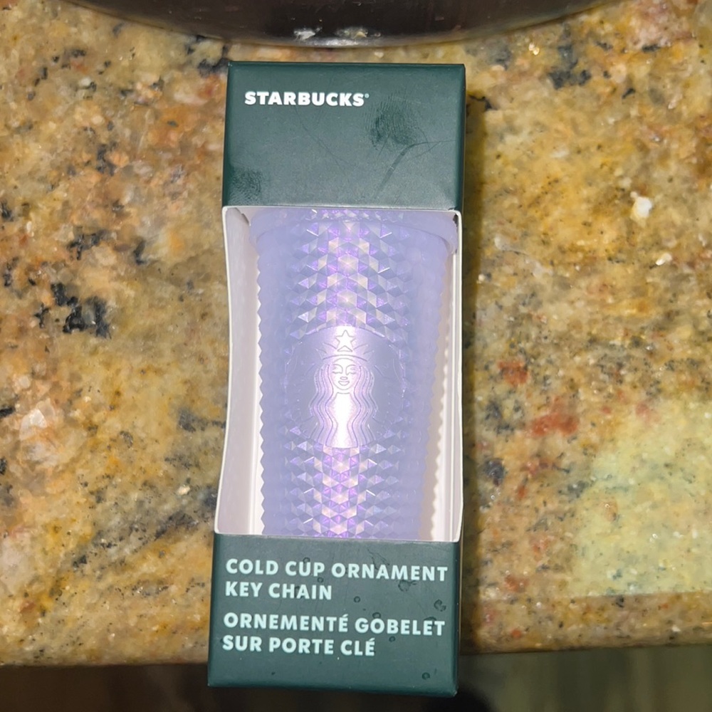 NIB Starbucks Keychain Ornament Snow White Icy Lavender 2021 Winter Collection